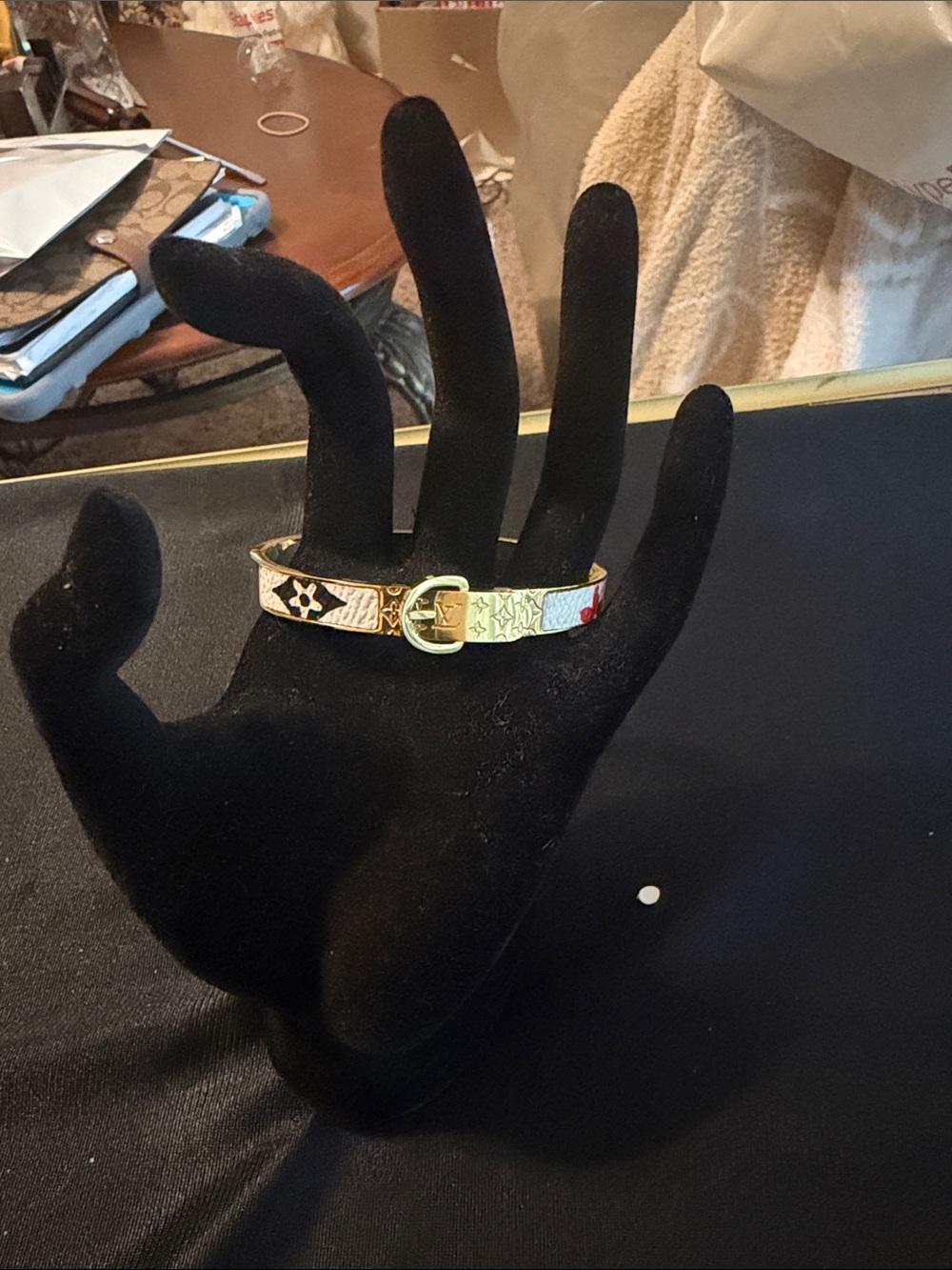 Gold Buckle Accent Multicolor Women's Bracelet